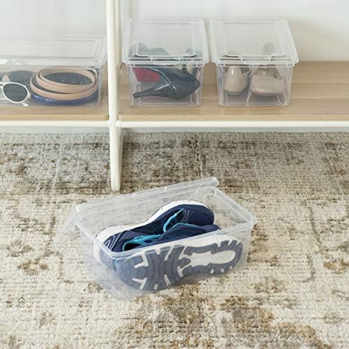 IRIS USA 6 Qt Clear Storage Box, BPA-Free Plastic Stackable Bin with Lid, Containers to Organize Shoes and Closet Shelves, Classroom Organization Teacher Tools, Game Storage, 720 Pack - Image 5