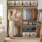 StorageWorks Fabric Storage Bins with Lids, Closet Storage Bins - Image 2