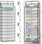 Kotkn 24-Pair Over Door Shoe Organizer for Family & Kids, Double Sided | Hanging Storage for Sneakers, Boots, Toys & Room Organization-Pearl White by Unknown