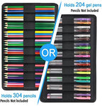 YOUSHARES Big Capacity Colored Pencil Case - 300 Slots large Pen Case Organizer with Multilayer Holder for Prismacolor Colored Pencils & Gel Pen (Wavy Blue) - Image 4