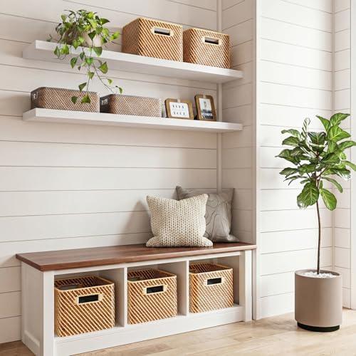 Fixwal Floating Wall Shelves for Decor (White, Set of 2, 47.2Inch) - Image 4