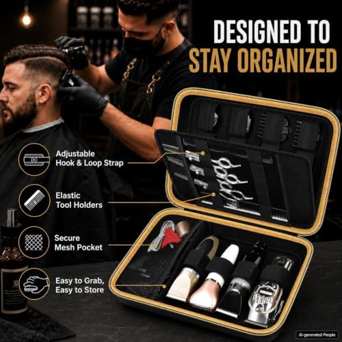 Boobowl Hard Case for Hair Clippers, Barber Tool Organizer for Home&Travel - Image 3