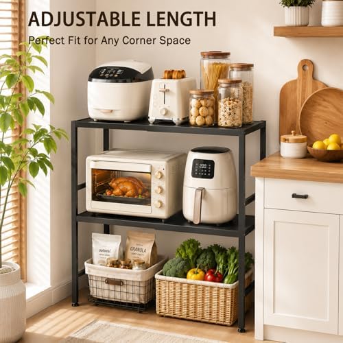 Expandable Metal Storage Shelves, Adjustable Kitchen Shelving Unit Rack - Image 4
