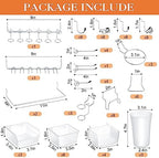 Zubebe 106 Pcs Pegboard Hooks Assortment with Bins, Silver, Clear - Image 2