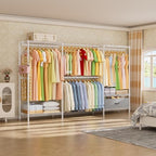 Golpart Heavy Duty Clothing Rack with Adjustable Shelves Clothes Wardrobe - Image 2