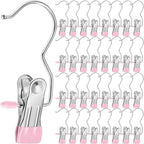 Yinder Boot Hangers Clips Laundry Hooks Hanging Stainless Steel Clothes Pins Portable Hangers for Closet Travel Socks Pants Handbags Hats Towels(Pink,250 Pcs) by Yinder