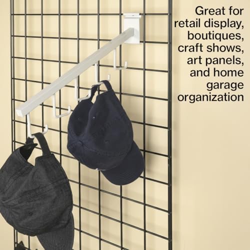 SSWBasics 2' x 4' Wire Grid Panel in Sleek Black - Sturdy Black Grid Wall Panels - Versatile Wire Gridwall Panel for Retail Display, Home Organization, and Wall Panel Decoration - Durable and Stable - Image 4