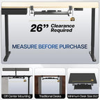VIVO Black Clamp-on 20 x 11 in Keyboard Tray, MOUNT-KB05ES - Image 3