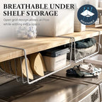 Simple Houseware 6PK Under Shelf Basket, White - Image 7