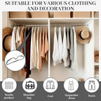 LemonRoad 50 Pack Short Neck Hangers Plastic Non-Slip, Black Gray - Image 4