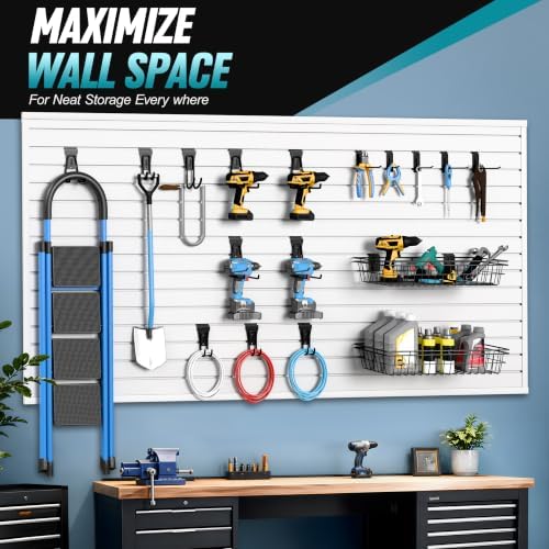 2 Slatwall Baskets 24x12x4In with 20 Hooks, Slatwall Accessories - Image 2