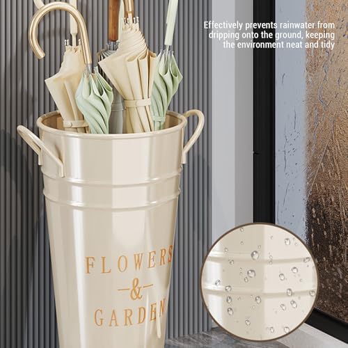 Pssopp Umbrella Holder Indoor, Space Saving Design Freestanding Umbrella Storage Bucket for Canes Walking Sticks Small Umbrellas - Image 4