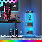 TUTOTAK Corner Shelf, 4-Tier Corner Bookshelf for Small Space - Image 4