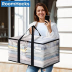 RoomHacks Moving Bags, Heavy Duty Large Storage Bags, 125L, 6 Pack, Clear - Image 6