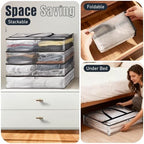 6 Packs 90L Clear Under Bed Storage Containers, Large Clothes Storage Bags - Image 7