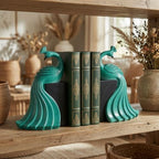 Bellaa Peacock Bookends, Vintage Turquoise 21505 - Image 4