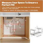 1 Pack-19"-32"W Expandable Under Sink Organizer With Upgrade Ball-Bearing Slide,2-Tier Pull Out Under Cabinet Organizer Height Adjustable,Not Suitable For Cabinets With Partitions In The Middle - Image 2