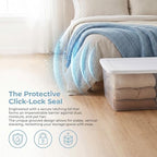 2 Pack 41 Qt Clear Under Bed Container, Stackable Storage Bin with Lid - Image 4