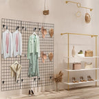 Grid Wall Commercial Grade Grid Panels Heavy Duty Panel for Retail Display Wall 2' W x 6' H, Black (Pack of 3) Easily Portable - Image 2