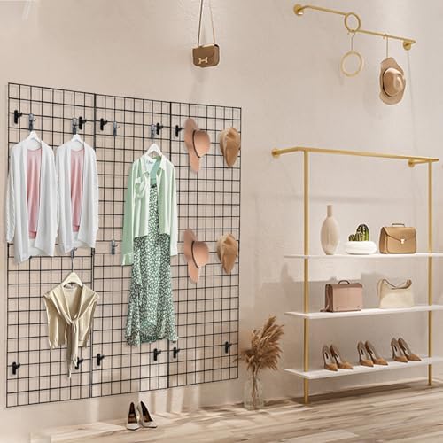 Grid Wall Commercial Grade Gridwall Panels – Heavy Duty Grid Panel for Any Retail Display Wall Grid 2' Width x 7' Height, Black (Pack of 4) Easily Portable - Image 2
