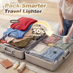Vacuum Seal Bags for Clothing Travel with Rechargeable Electric Pump, Space Saver Vacuum Storage Bags Travel, Reusable Compression Bags for Luggage Home (14pcs Stripes) - Image 2