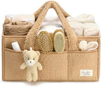 PeraBella Diaper Caddy Organizer for Changing Table, Storage Basket for Wipes, Gift for Baby Shower, Car Organizer, Nursery Organizer, Portable Storage by PeraBella
