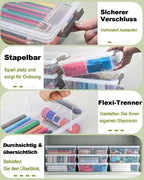 12 Pack Extra Large Pencil Box with Removable Divider, Thickened Pencil Case Bulk, Clear Crayon Marker Organizer Stackable Plastic Small Storage Containers for Pen Craft School Supplies(Grey) - Image 4