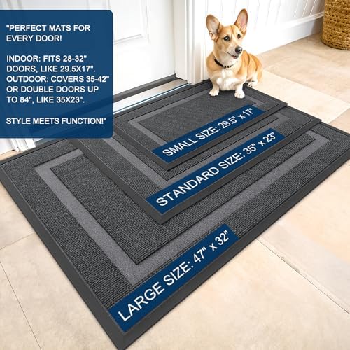 OLANLY Front Door Mat Outside 59x23, All-Season Heavy-Duty Rubber Doormat - Image 2