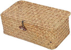 Natural Woven Seagrass Storage Basket (L) - Image 2