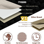 TYEERS Extra Large Collapsible Storage Bins with Lids and Compartments, Washable, Fabric Storage Boxes, 21.7x13x11.8 inches, 3 Pack, Beige - Image 4