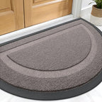 OLANLY Half Circle Front Door Mat Outside 59x34 All-Season Rubber Doormat by OLANLY