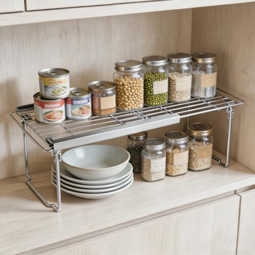 Orgneas Expandable Freezer Shelf Cooler Shelf Organizer 15.8"-22" - Image 4