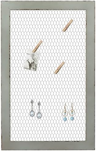 SOFE Rustic Chicken Wire Bulletin Board, Grid Wall Panel 18 × 29" - Image 4