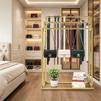 3 Layers Floor Mounted Belt Hanger, Gold Retail Display Tie Scarf Rack - Image 6