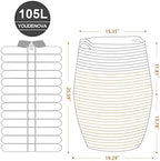 YOUDENOVA 105L Cotton Rope Laundry Hamper, Collapsible Woven Basket - Image 2