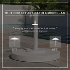 California Umbrella 50 lbs. Round Concrete Weighted Powdercoated Steel Umbrella Base, White Frame - Image 3
