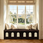 DINZI LVJ Shoe Storage Bench with Cushion, Door, Espresso Oak 39.4"LX17.7"H - Image 2