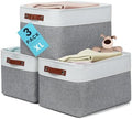 OrganiHaus 16x12.5in Storage Baskets, 3 Pack - Fabric Bins for Shelves by OrganiHaus