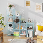 C&AHOME Wire Cube Storage, 12 - Cube Organizer Metal C Grids, Closet, Blue - Image 6