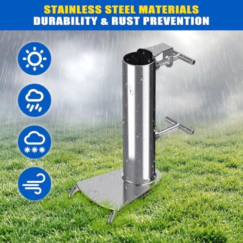 Dolibest Portable Umbrella Base Umbrella Ground Stake Fit 1-1.1.6'' Poles - Image 5