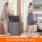 Lifewit Double Laundry Hamper with Lid, Removable Laundry Bags, Gray - Image 5