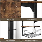 Floating Shelves Bathroom with Storage Basket,Decorative Wall Shelf - Image 3