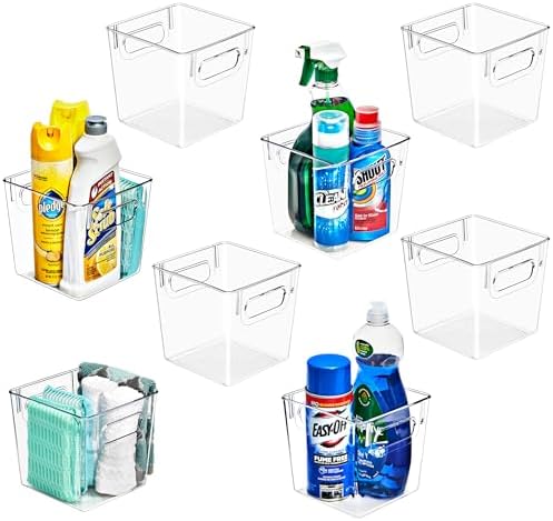 Sorbus Fridge Organizers and Storage, Clear Plastic Bins (Small, 8 Pack) by Sorbus