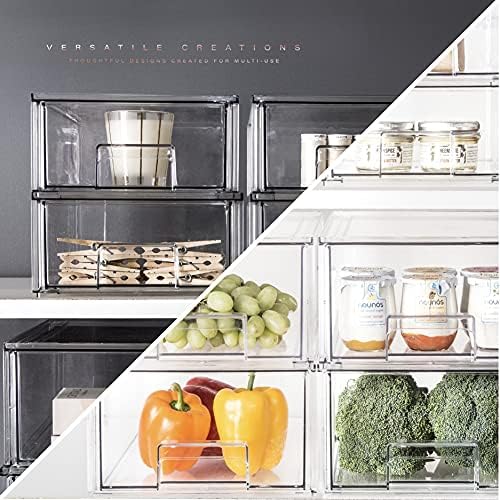 BINO | Stackable Storage Drawers, Large - Clear | THE CRATE COLLECTION | Storage Bins With Drawers | Bathroom Organizers | Under Sink Organizer | Vanity Cabinet Home Organization - Image 4