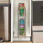 Household Essentials Chrome 2-Tier Sliding Cabinet Organizer, 5" - Image 4