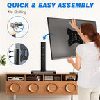 Rfiver Universal Swivel Tabletop TV Stand for Flat Screens 23-43 Inch - Image 7