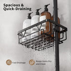 KEGII Corner Shower Caddy, 6-Tier Tension Pole with Towel Holder - Image 5