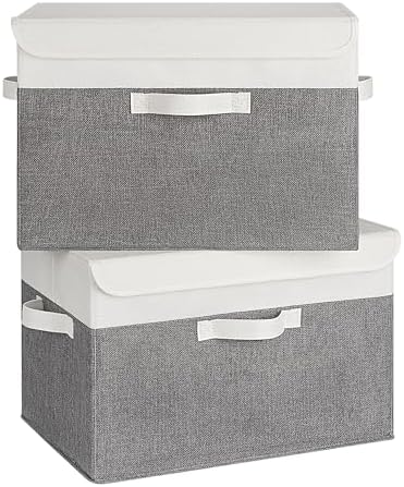 GRANNY SAYS Memory Keepsake Storage Box, Fabric Storage Bins with Lids by GRANNYSAYS