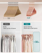 SONGMICS Velvet Hangers 50 Pack, Non-Slip Clothes Hangers, Space-Saving - Image 4