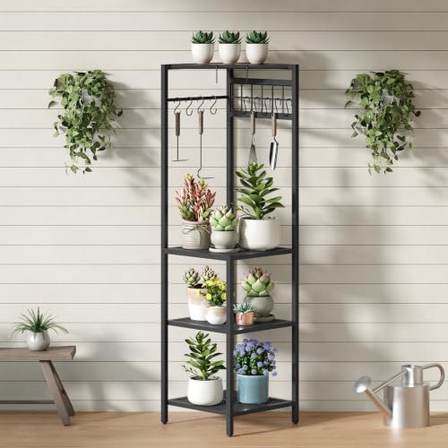 MAHANCRIS 4-Tier Pot Rack, Freestanding Pot and Pan Organizer with Hooks - Image 6